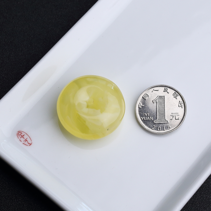 波罗的海天然金绞蜜柠檬黄蜜蜡平安扣 - 红掌柜