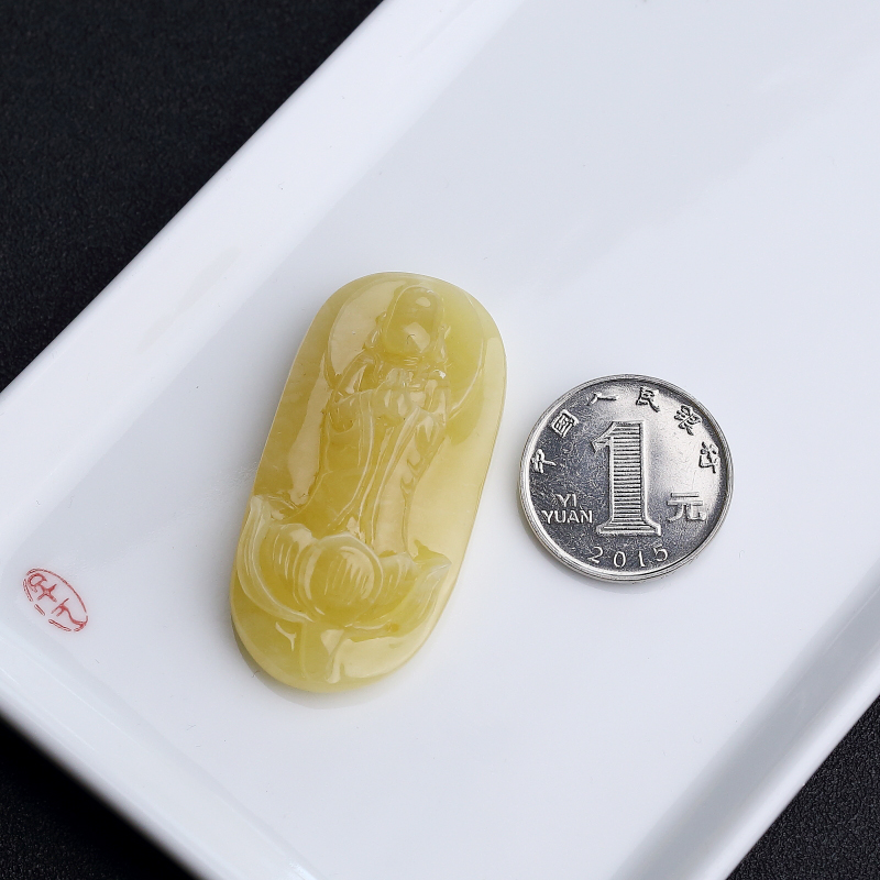 天然蜜蜡佛吊坠 - 红掌柜