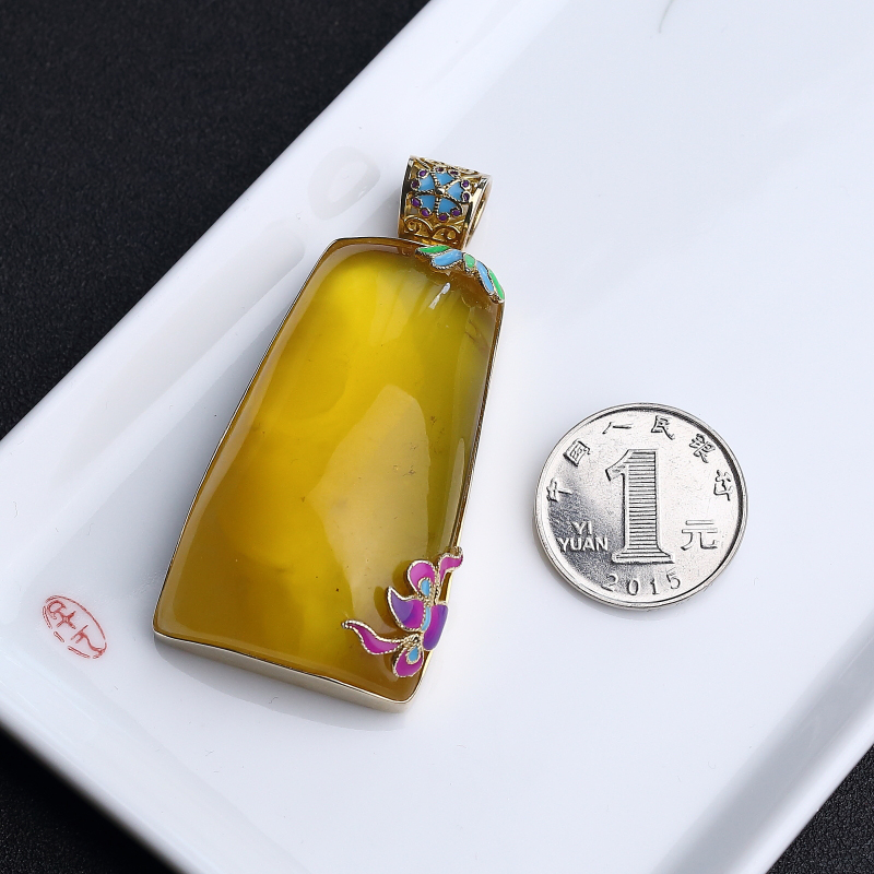 波罗的海天然蜜蜡吊坠 - 红掌柜