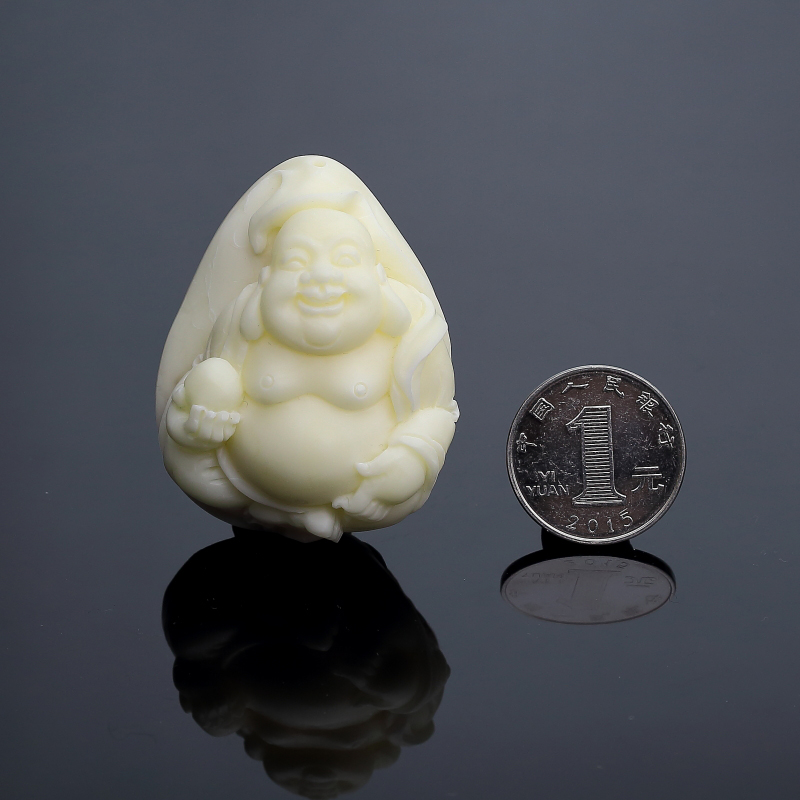 象牙白白蜜弥勒佛吊坠-红掌柜