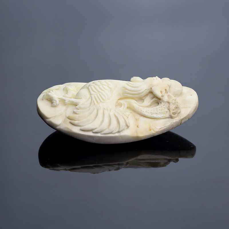 瓷白白蜜金鸡报晓吊坠-红掌柜