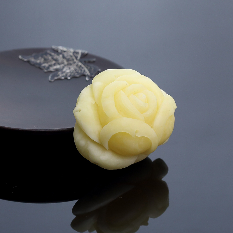 波罗的海浅黄白蜜玫瑰花吊坠-红掌柜