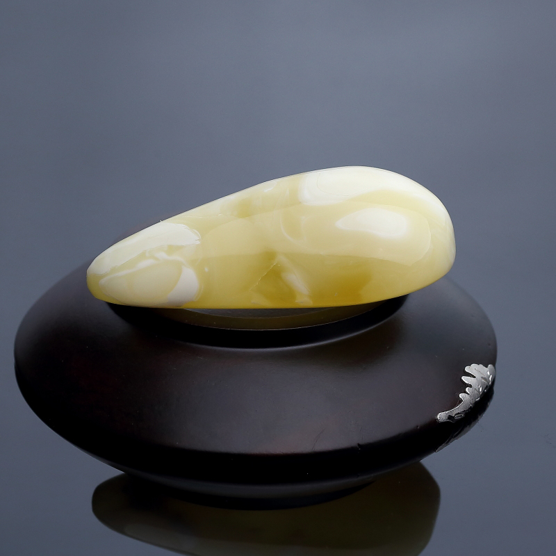 浅黄白花蜜蜜蜡随形吊坠-红掌柜