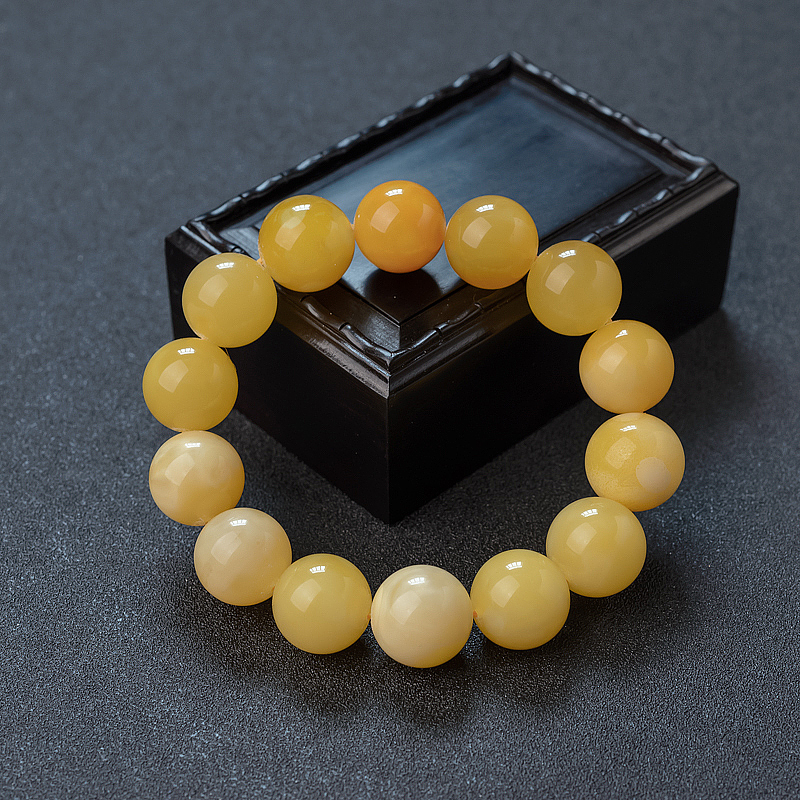 16.5mm白花蜜手串 - 红掌柜