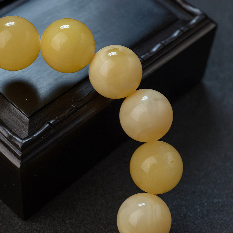 波罗的海16.5mm白花蜜手串 - 红掌柜