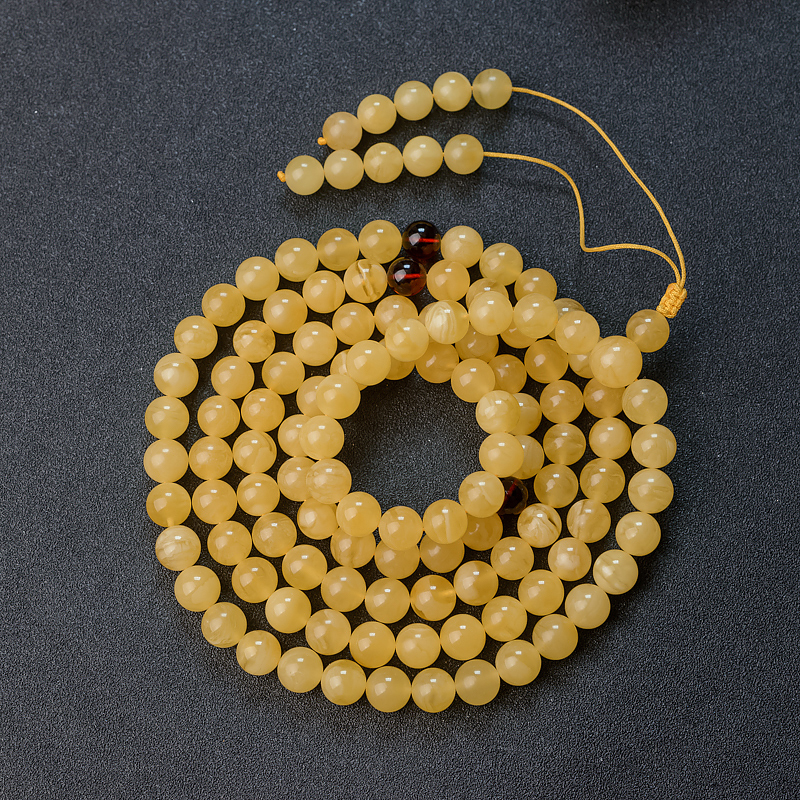 波罗的海9mm白花蜜108佛珠 - 红掌柜