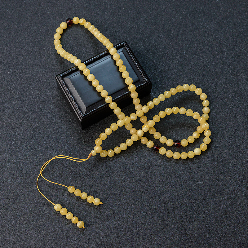 8mm白花蜜108佛珠 - 红掌柜