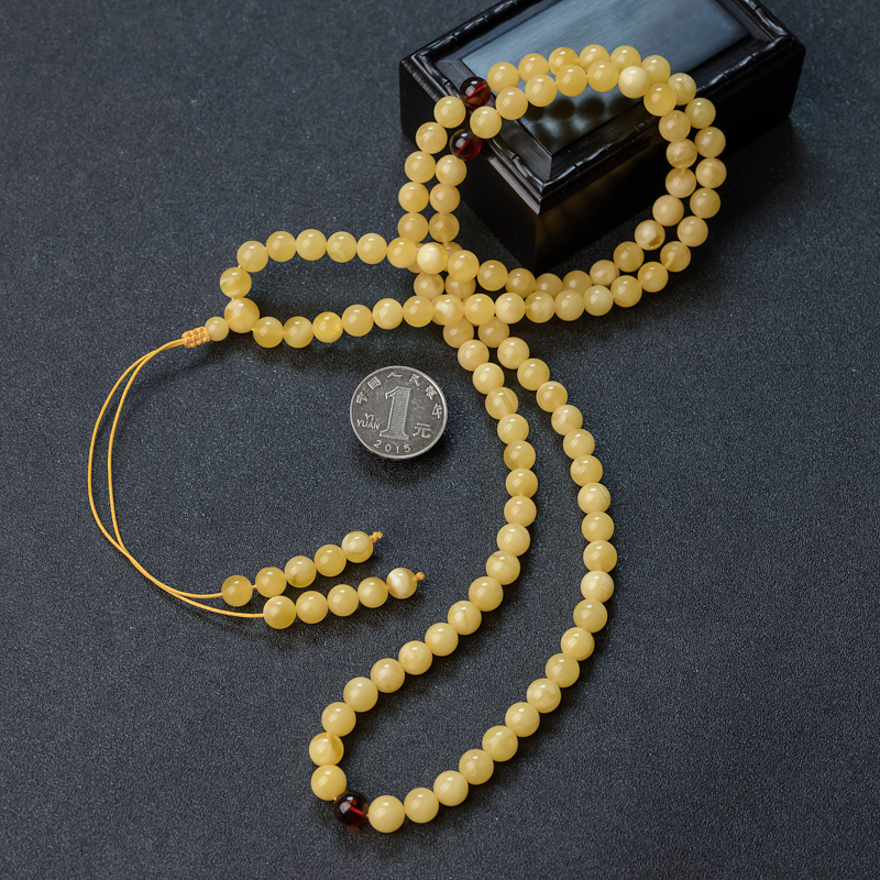 天然白花蜜108佛珠 - 红掌柜