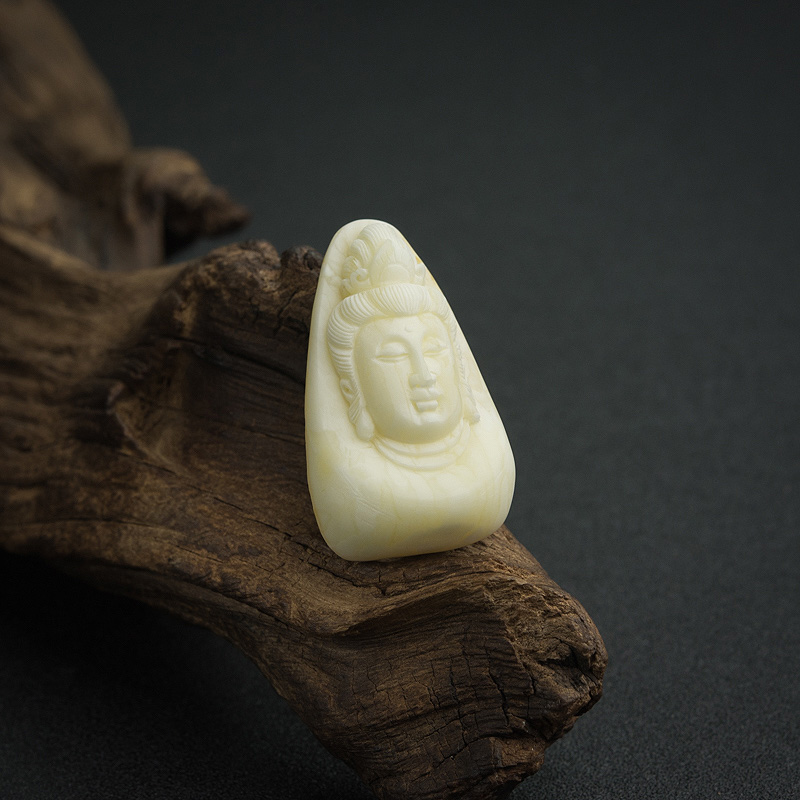 天然白蜜观音吊坠-红掌柜