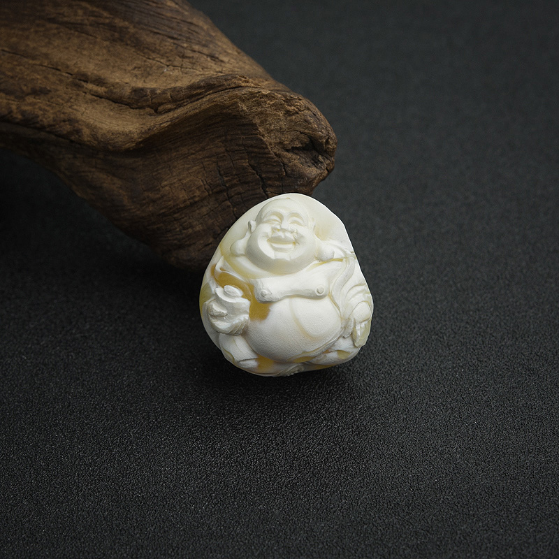 白蜜弥勒佛吊坠-红掌柜