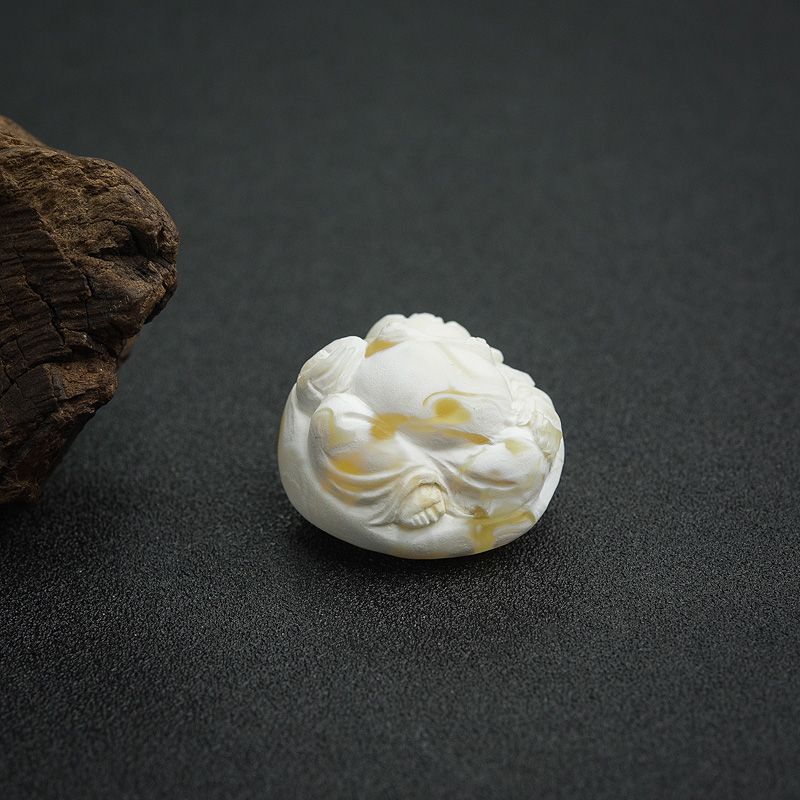 蜜蜡弥勒佛吊坠-红掌柜