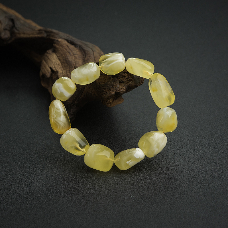 柠檬黄金绞蜜随形手串-红掌柜