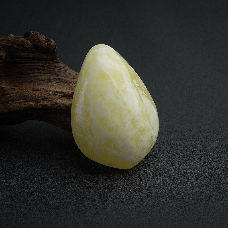 天然白花蜜蜡随形吊坠-红掌柜