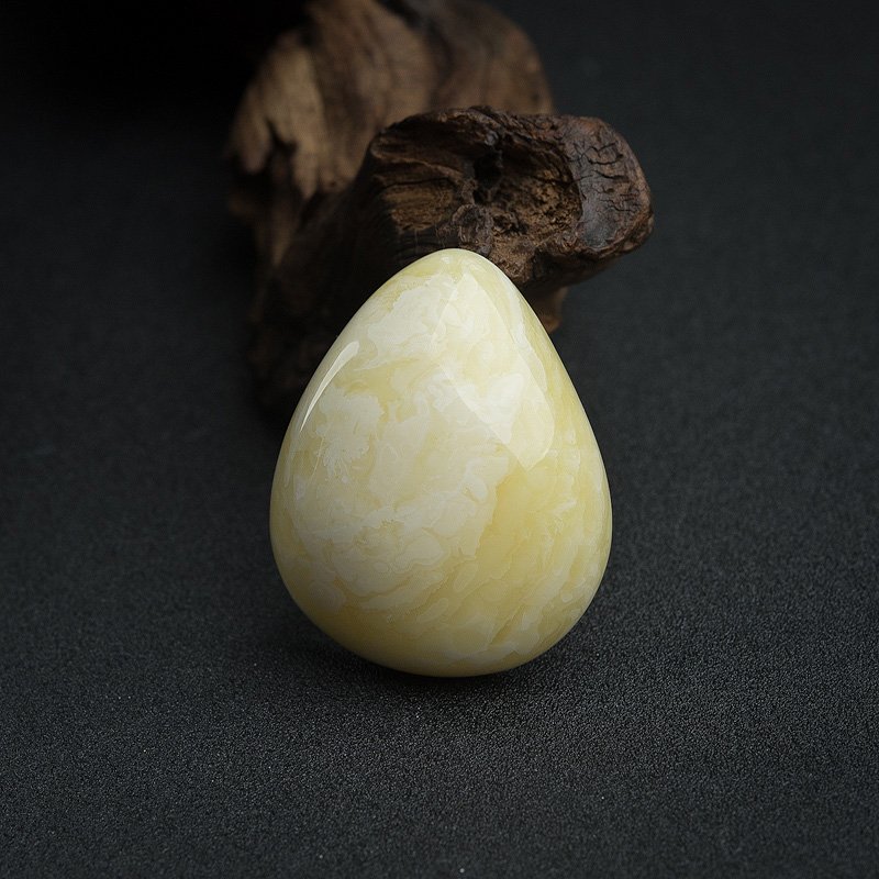 波罗的海白花蜜蜡随形吊坠-红掌柜