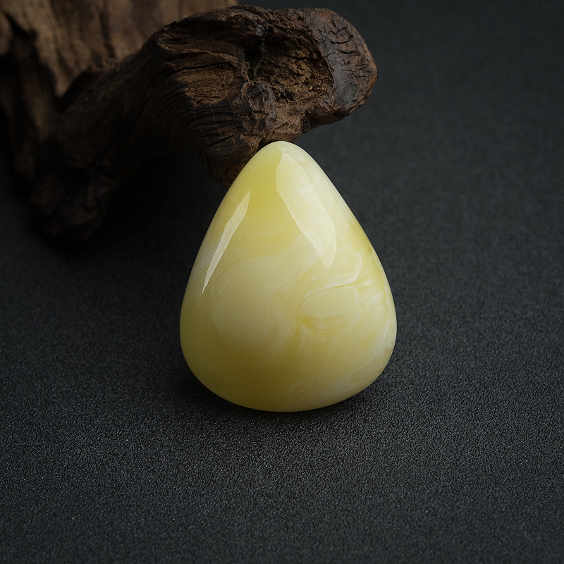 波罗的海天然白花蜜蜡随形吊坠-红掌柜