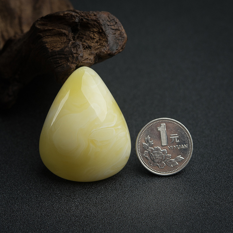 白花蜜蜡吊坠-红掌柜