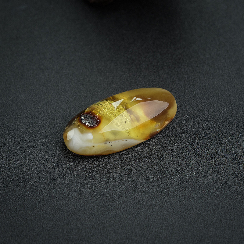 波罗的海天然金绞蜜随形吊坠-红掌柜