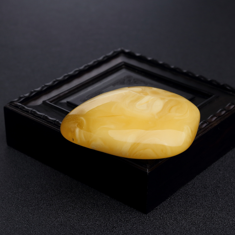 天然白花蜜蜡随形吊坠-红掌柜