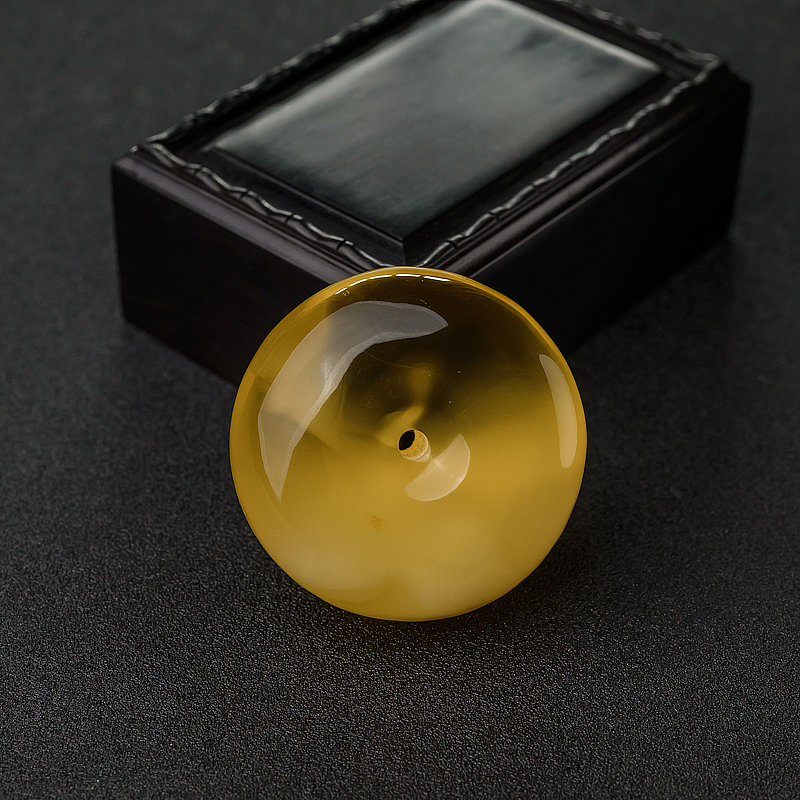 蜜蜡平安扣吊坠-红掌柜