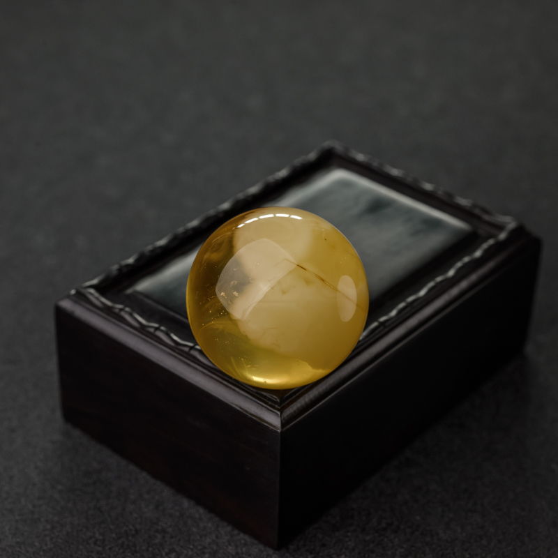 33.5mm鸡油黄金绞蜜圆珠-红掌柜