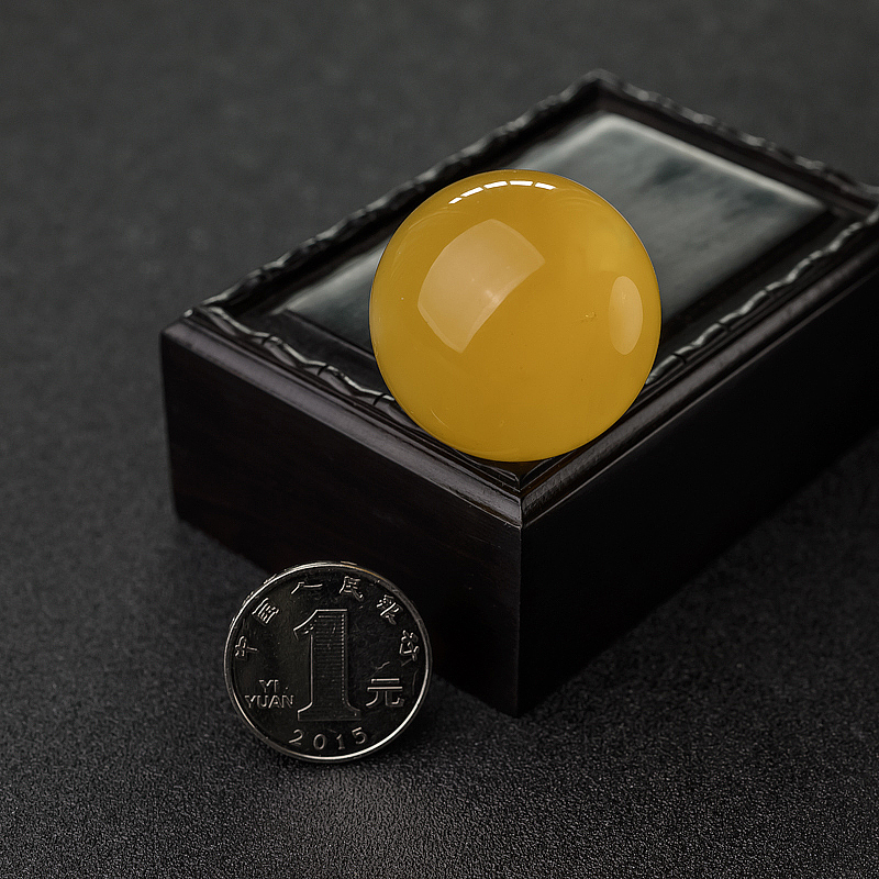 天然金绞蜜圆珠-红掌柜