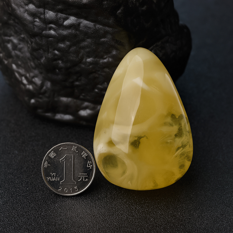 天然蜜蜡水滴吊坠-红掌柜