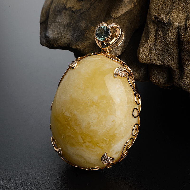 白花蜜蜜蜡随形吊坠-红掌柜