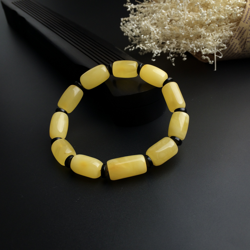 蜜蜡桶珠手串 - 红掌柜