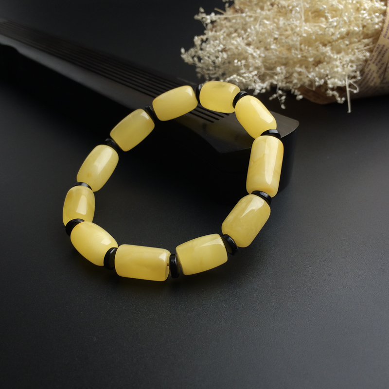 波罗的海天然鸡油黄蜜蜡手串 - 红掌柜