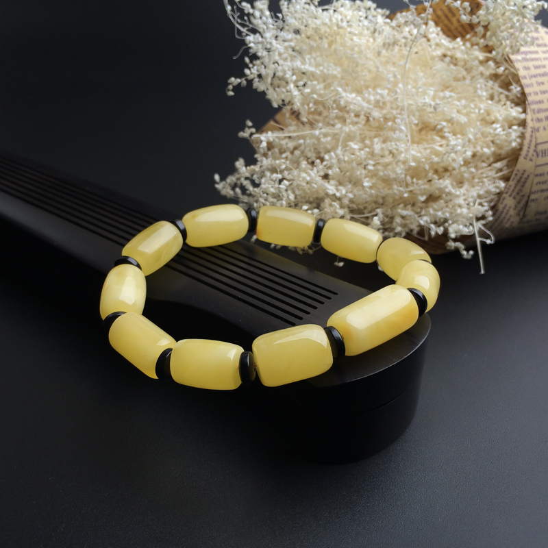 波罗的海鸡油黄蜜蜡手串 - 红掌柜