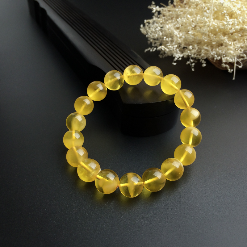 金绞蜜鸡油黄蜜蜡手串 - 红掌柜