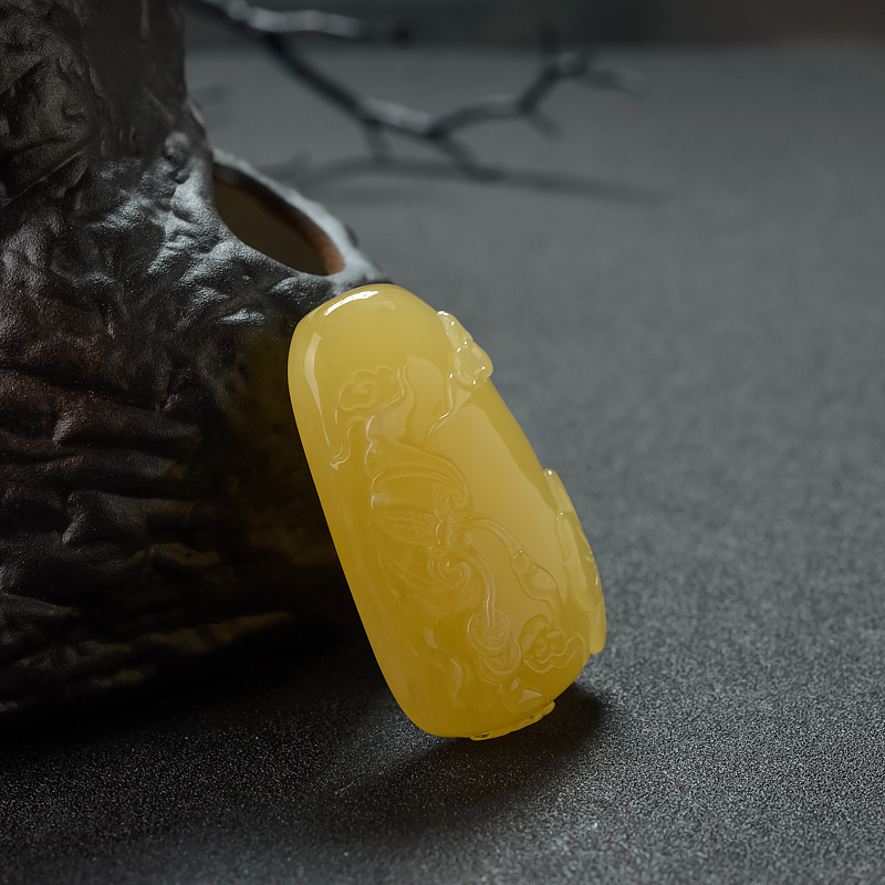 蜜蜡吊坠-红掌柜