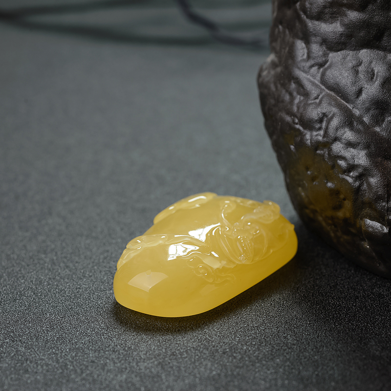 波罗的海蜜蜡福在眼前吊坠-红掌柜