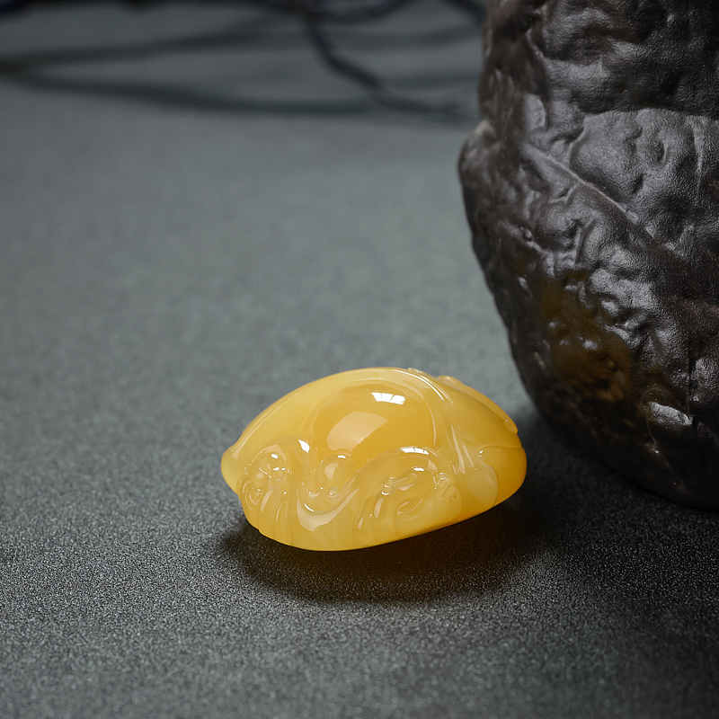 天然蜜蜡双龙吊坠-红掌柜