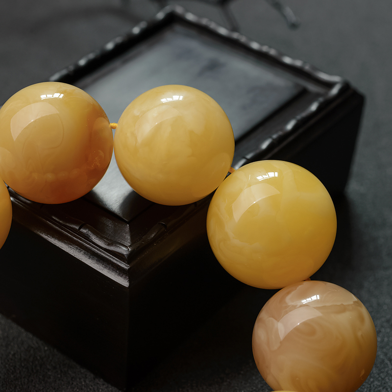 天然蜜蜡手串-红掌柜