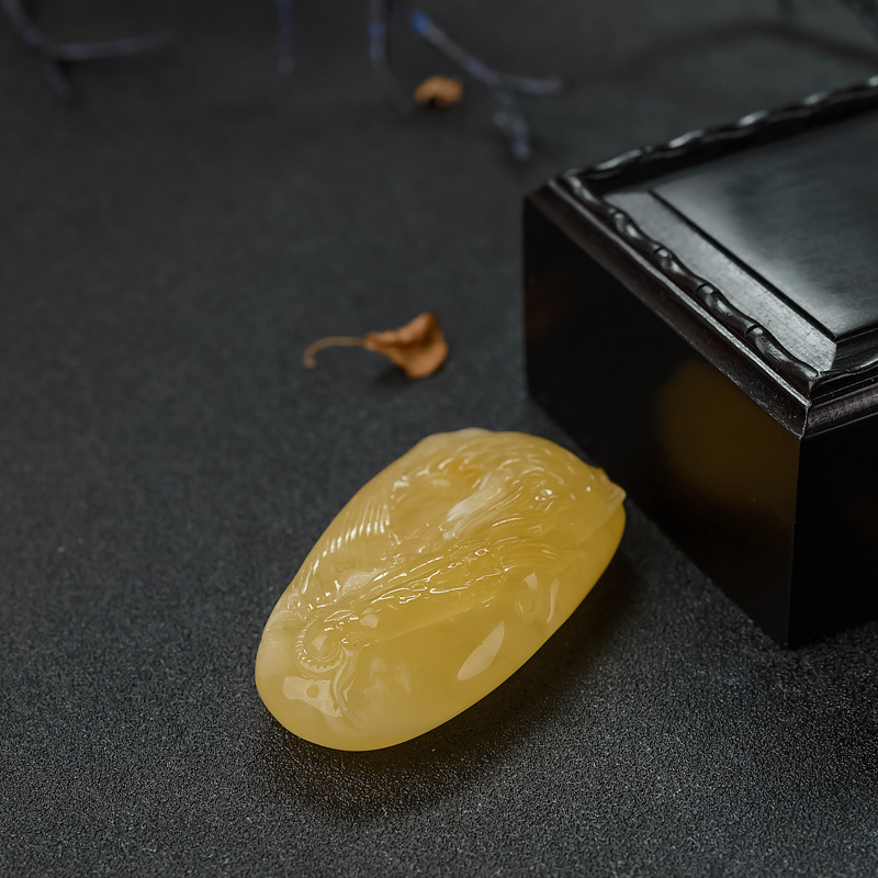 天然蜜蜡吊坠-红掌柜