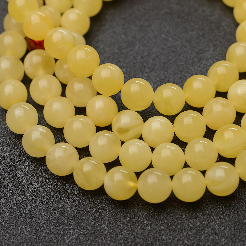 鸡油黄蜜蜡108佛珠-红掌柜