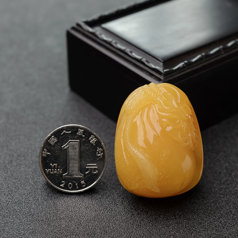 波罗的海褐黄蜜蜡吊坠-红掌柜