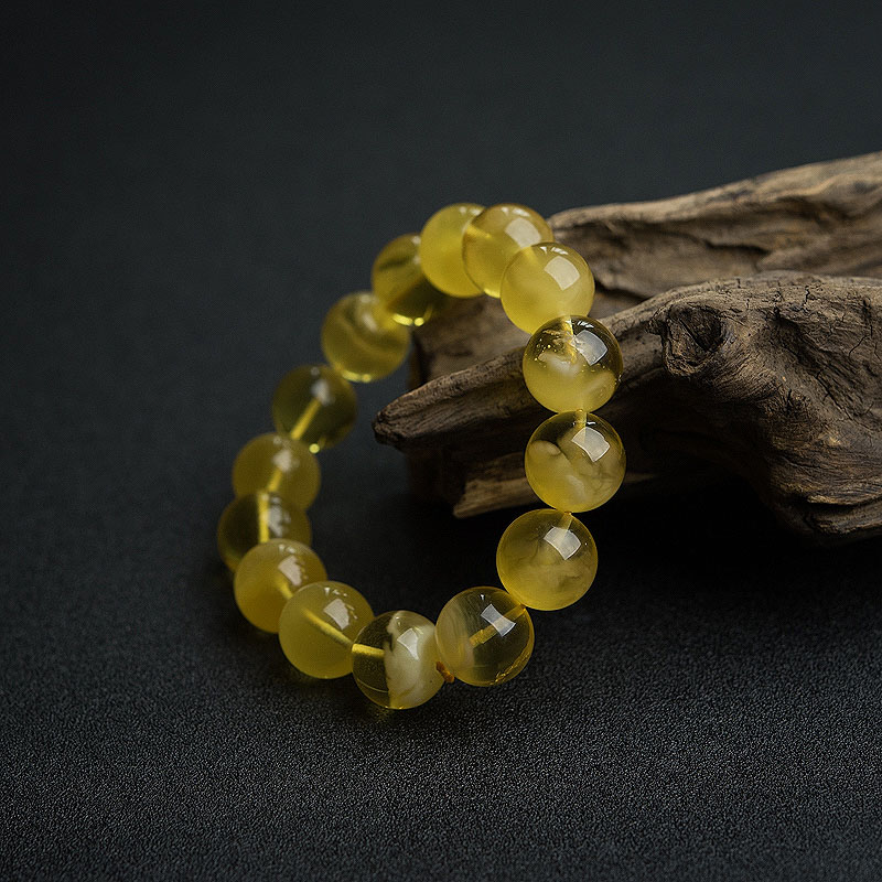 波罗的海14mm鸡油黄金绞蜜手串-红掌柜