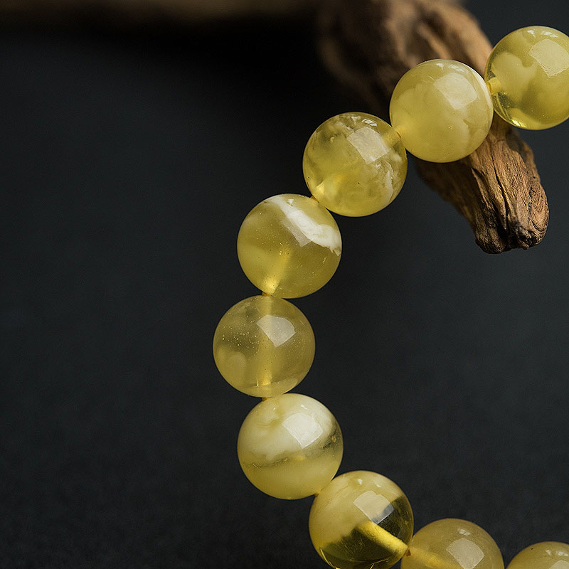 天然波罗的海金绞蜜手串-红掌柜