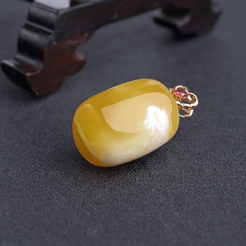 蜜蜡吊坠-红掌柜