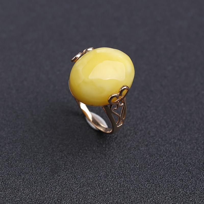 蜜蜡戒指-红掌柜