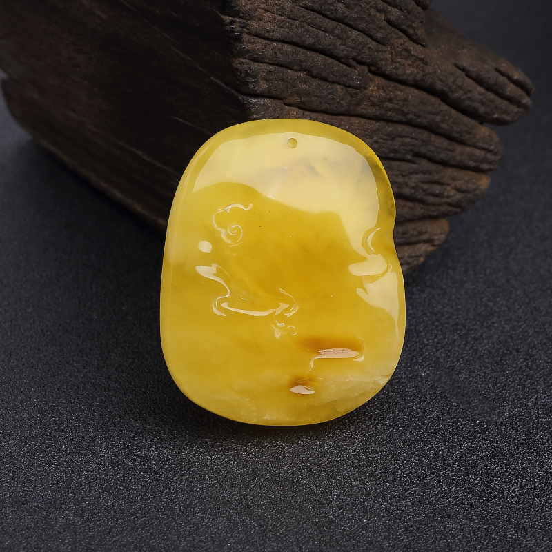 波罗的海天然蜜蜡连年有余吊坠-红掌柜