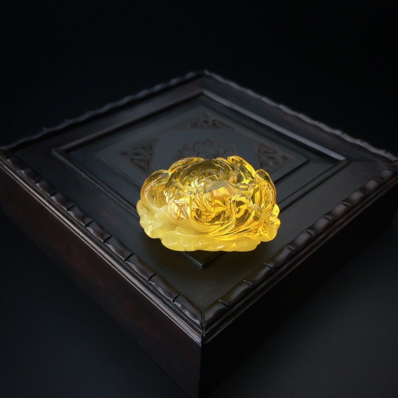 蜜蜡牡丹花吊坠 - 红掌柜