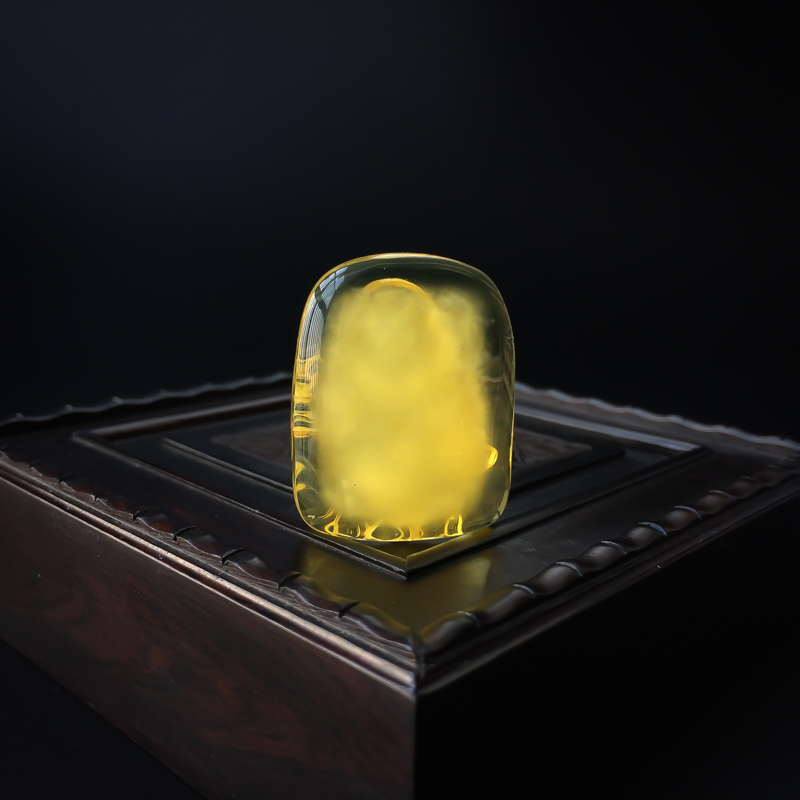 天然金包蜜柠檬黄吊坠-红掌柜