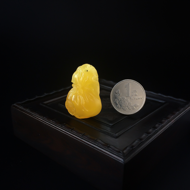 波罗的海蜜蜡钱袋吊坠 - 红掌柜