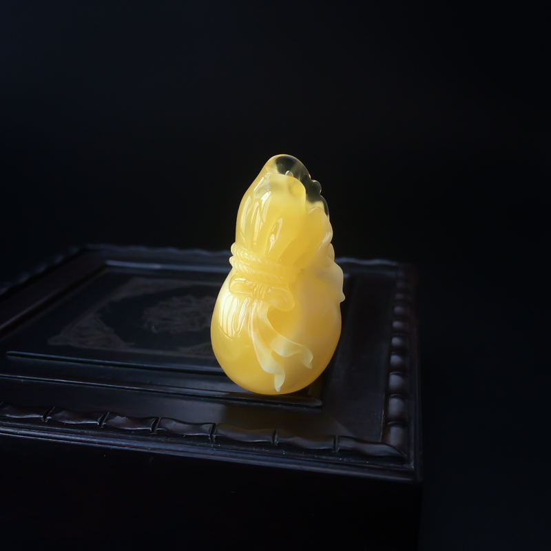 黄白蜜钱袋吊坠 - 红掌柜