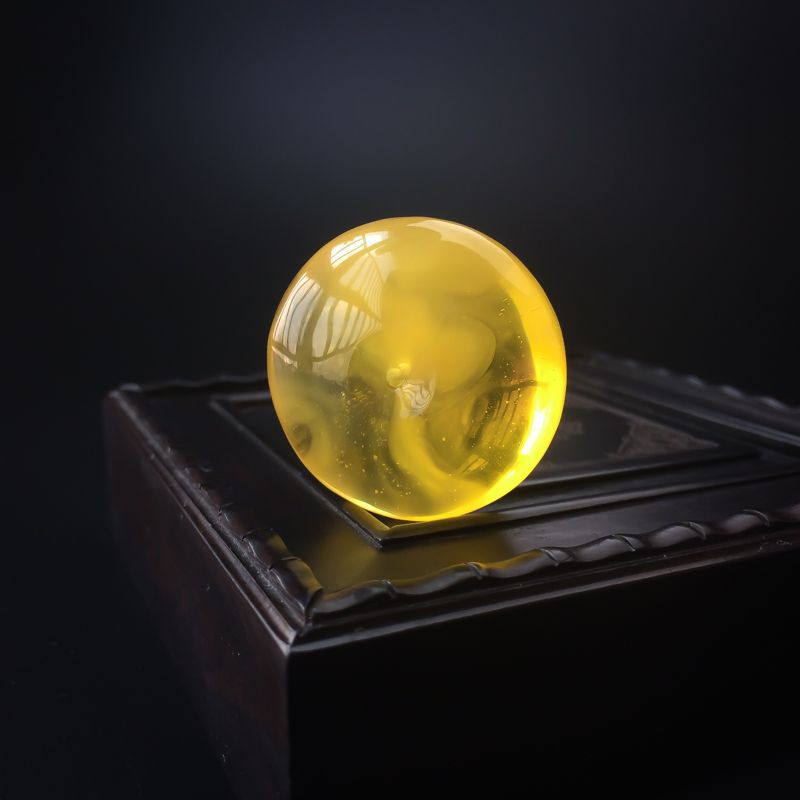 天然金包蜜鸡油黄蜜蜡平安扣吊坠 - 红掌柜