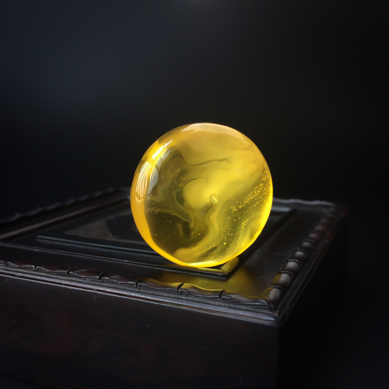 鸡油黄蜜蜡平安扣吊坠 - 红掌柜