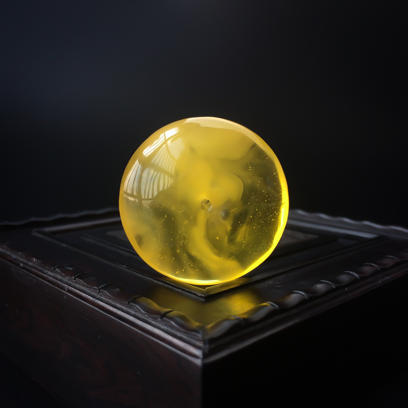 波罗的海天然金包蜜鸡油黄蜜蜡平安扣吊坠 - 红掌柜